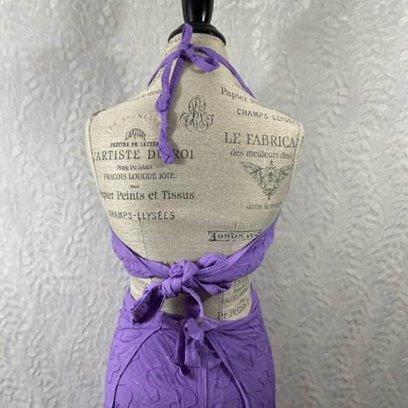 Vintage 2 piece wrap palazzo pants with Halter top Made in India 100% Rayon - Picture 7 of 10